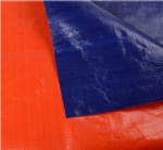 Blue/Orange Tarpaulin Fabric for Outdoor Covering